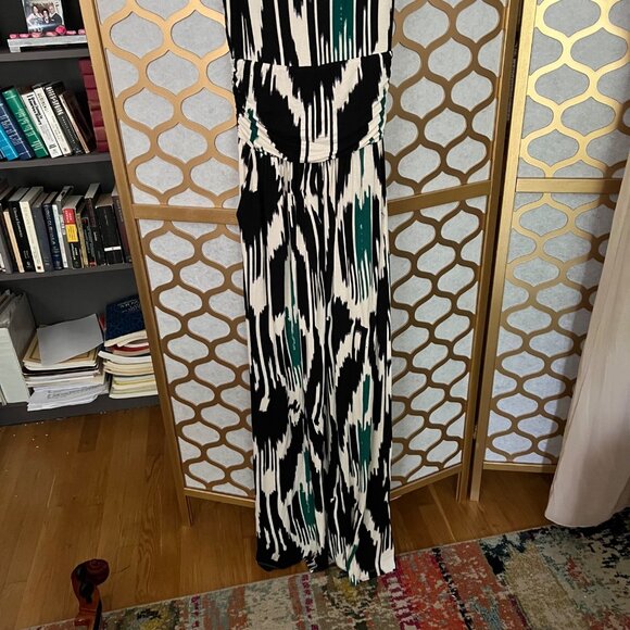 Anthropologie Vanessa Virginia Size S Black & White Talassemtane Ikat Maxi Dress - Picture 11 of 16